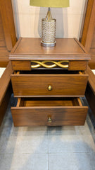 Pair of Twin Size Bed with Shared Side Table