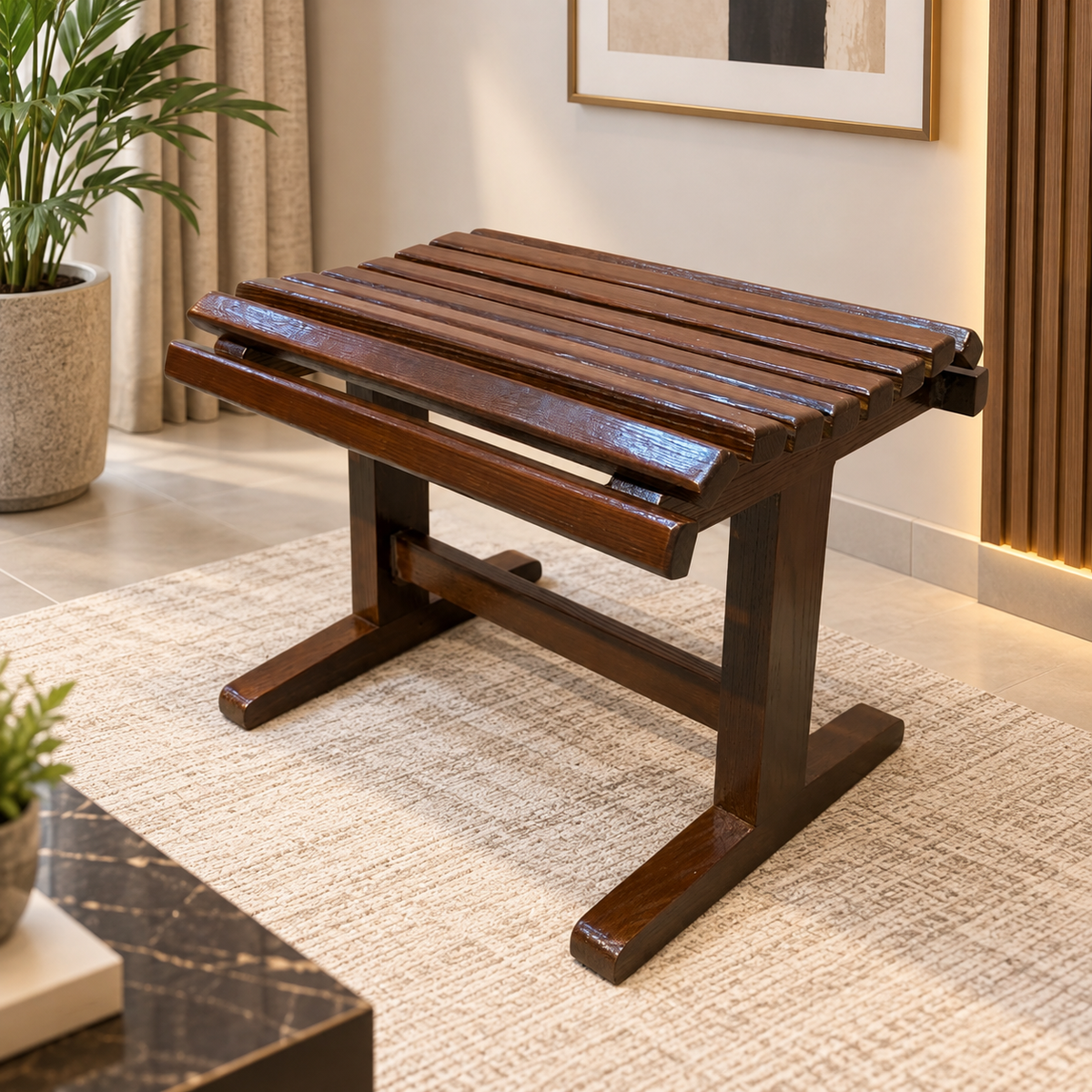 Solid Wood Corner Table