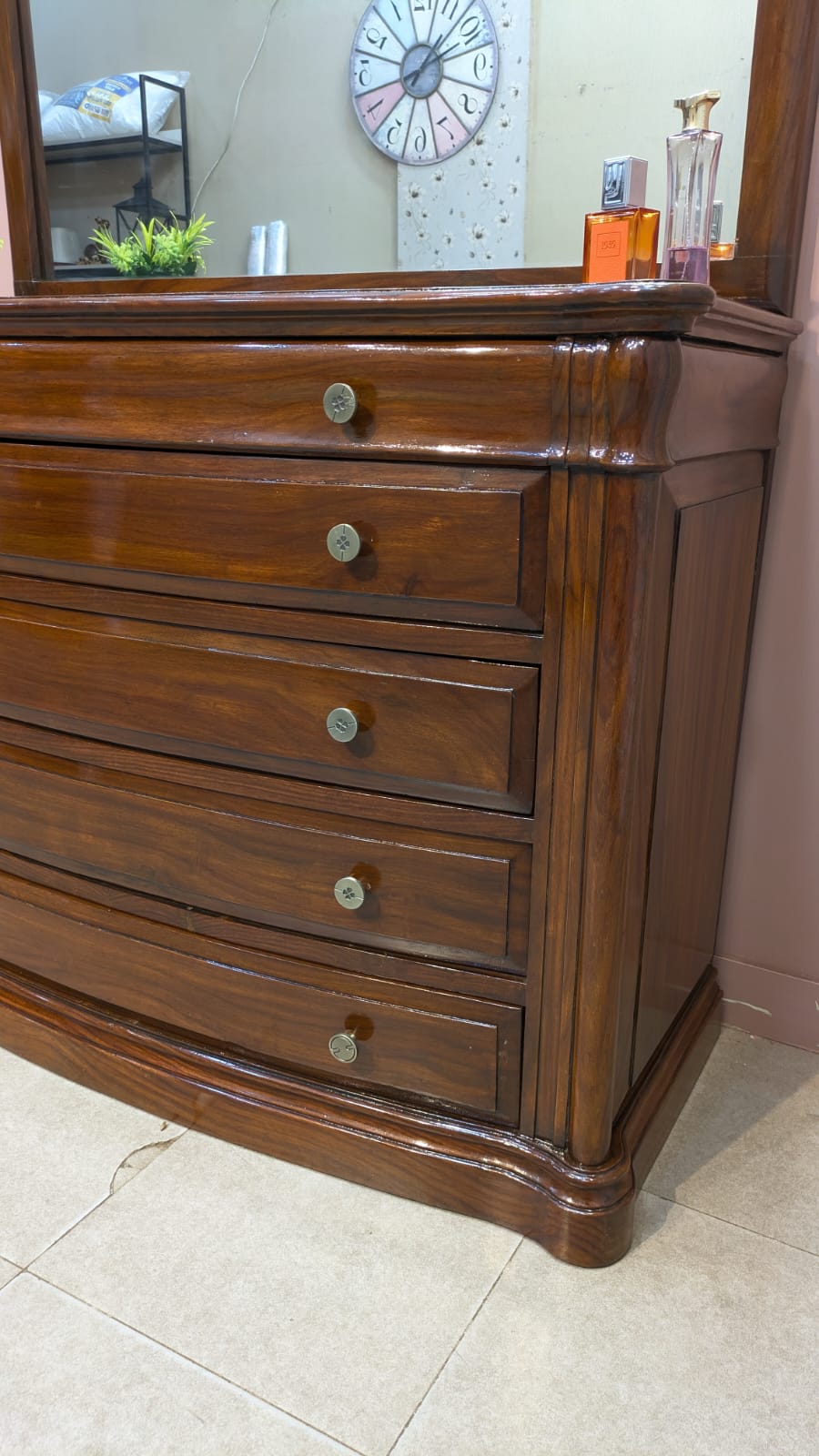 Beautiful Sheesham Wood King Size Bed Set