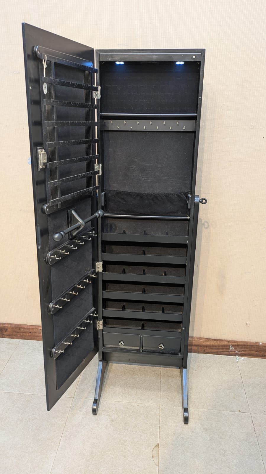 Imported Jewelry Cabinet with Full Length Mirror