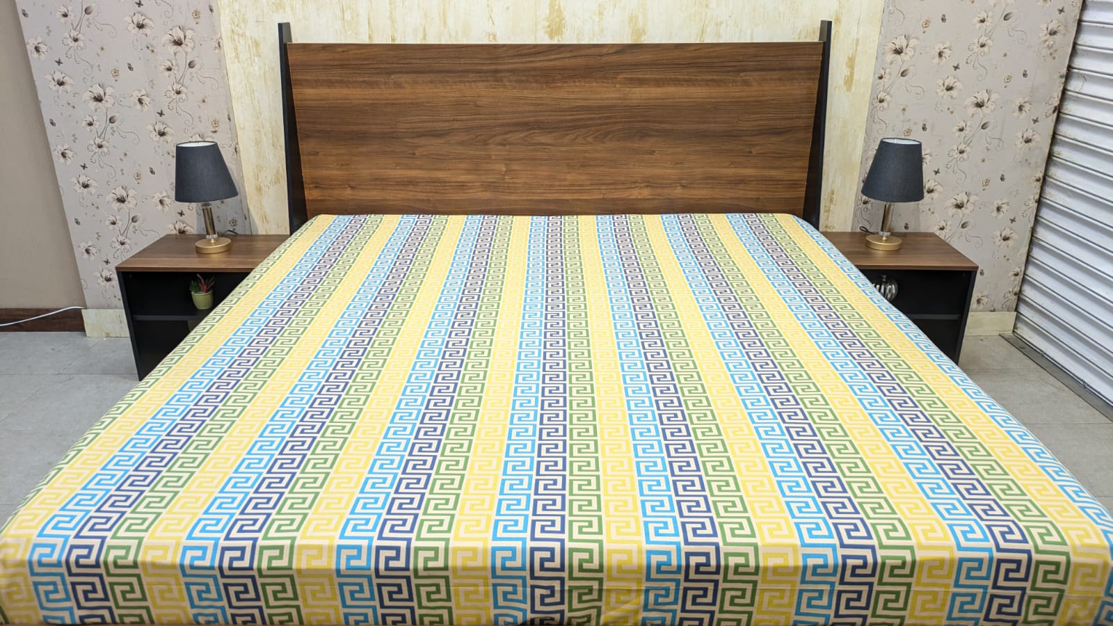 Habitt King Size Bed With 2 Side Tables and Mattress