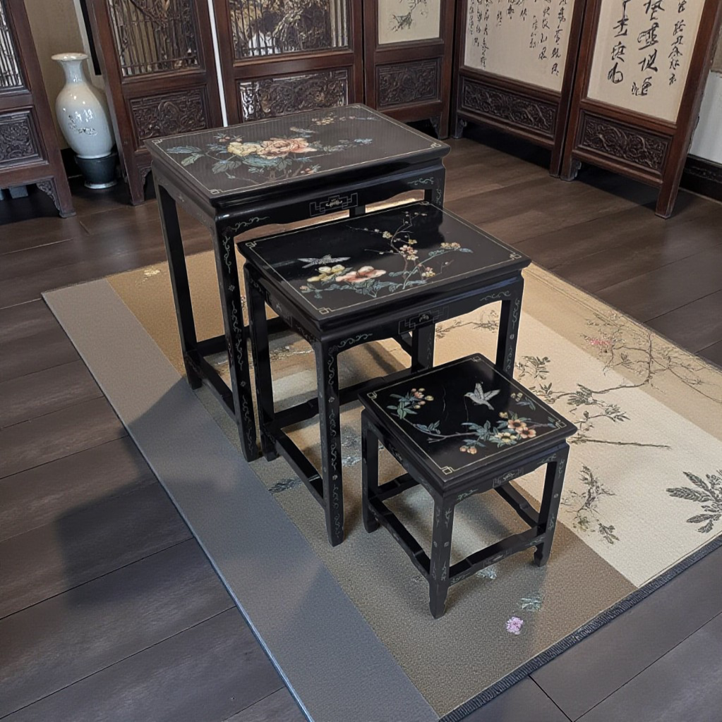 Imported Antique Chinese Nesting Tables Set