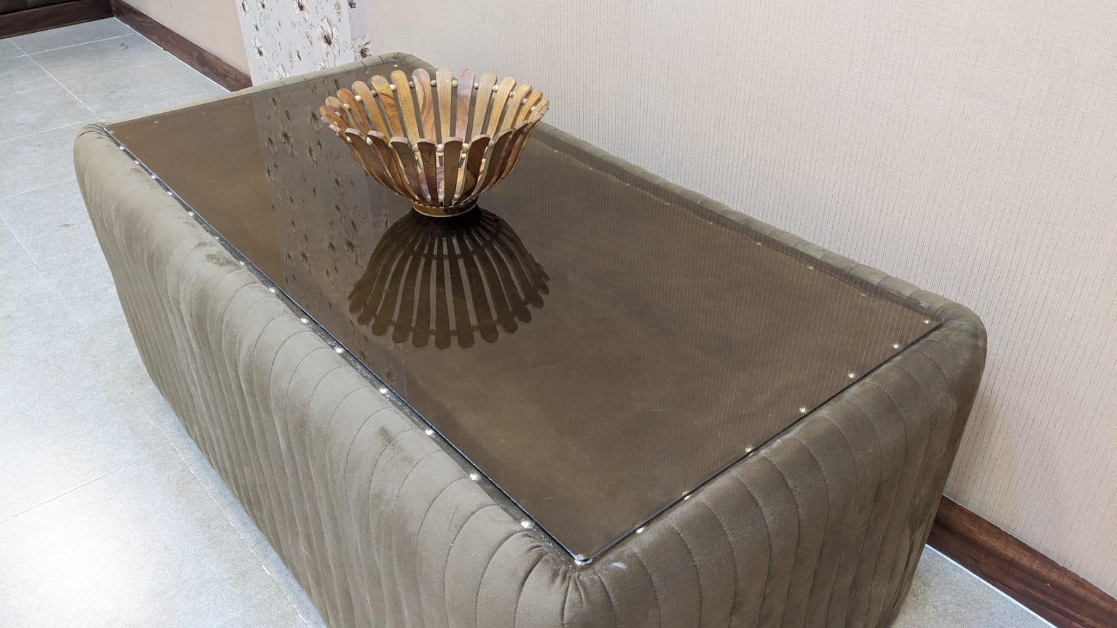 Center Table with Glass Top