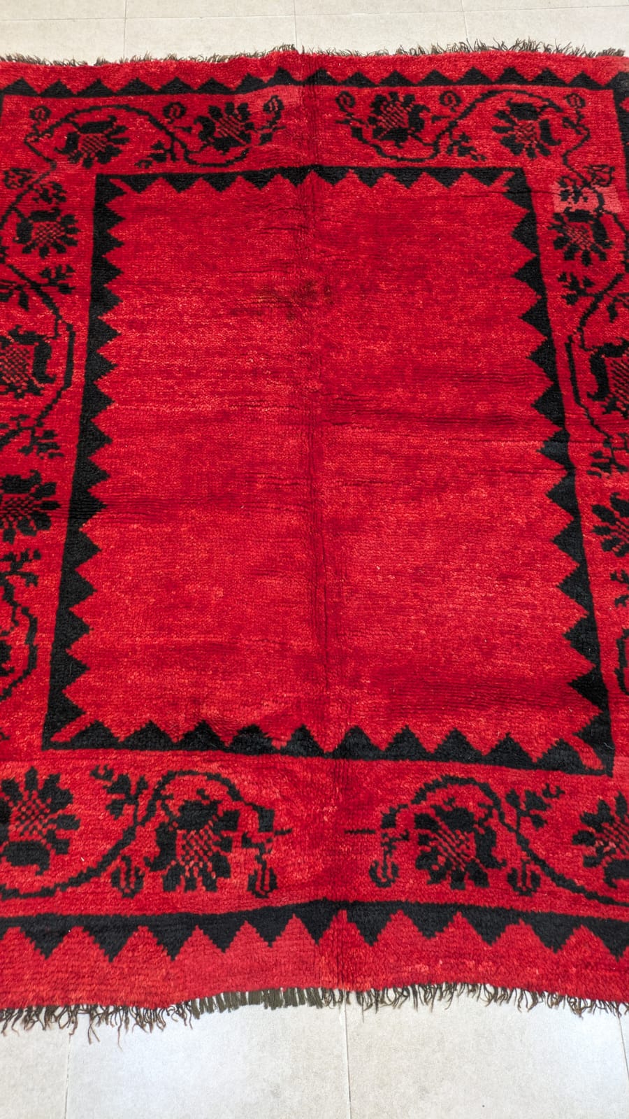 Vintage Morrocan Design Hand Knotted Carpet