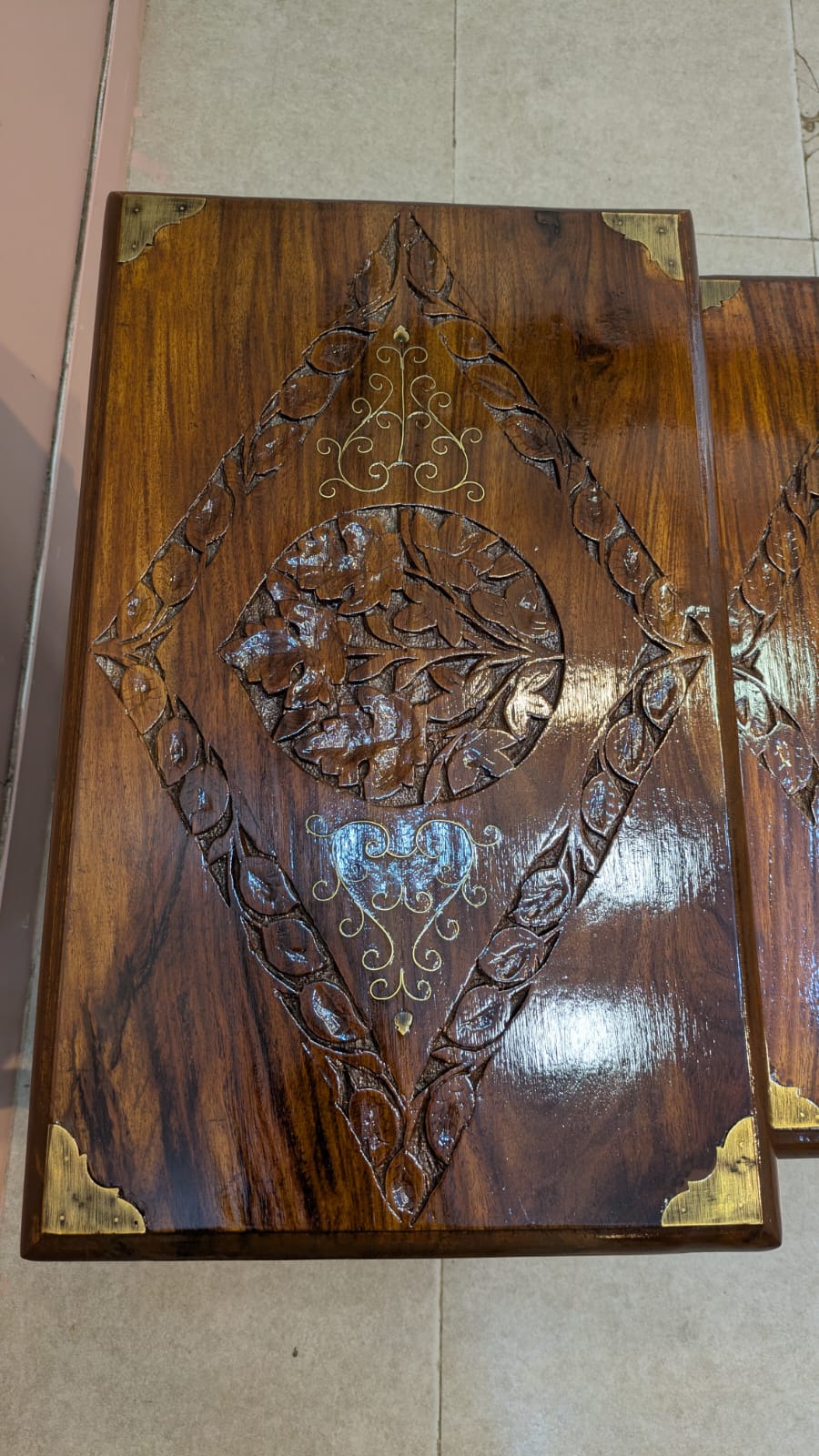 Solid Sheesham Wood Nesting Table