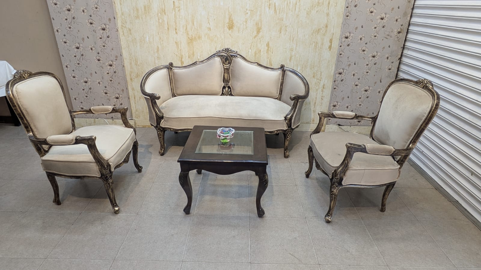 Victorian Solid Sheesham Wood 4 Seater Sofa Set
