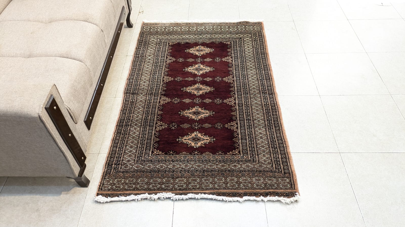 Vintage PAK Jaldar Hand Knotted Carpet