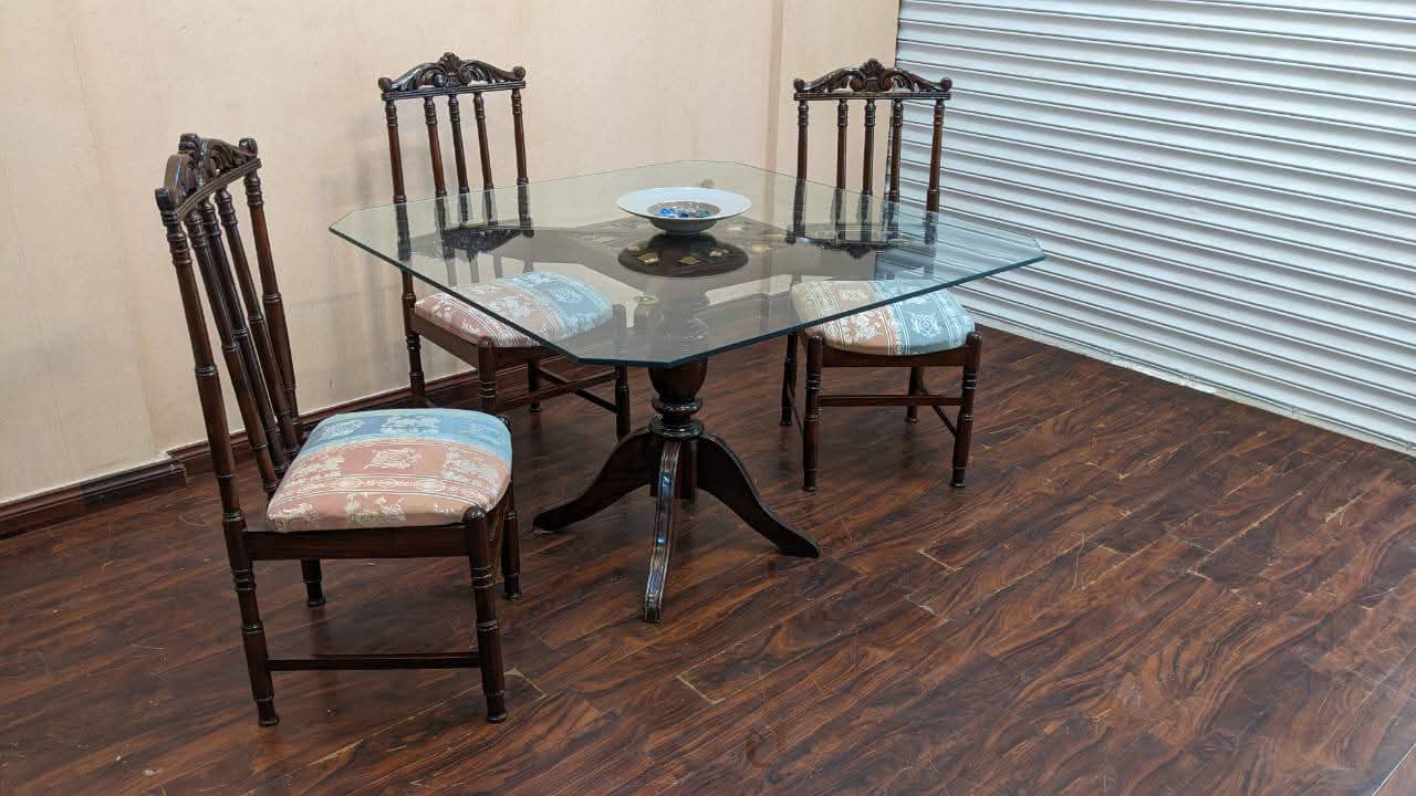 Solid Sheesham Wood 4 Seater Dining Table
