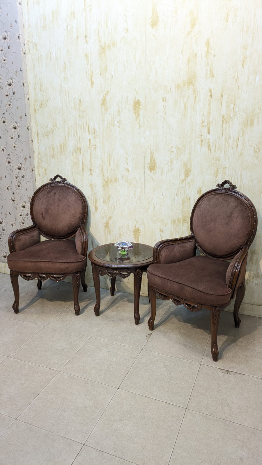 Beautiful Solid Sheesham Wood Coffee Chair Set