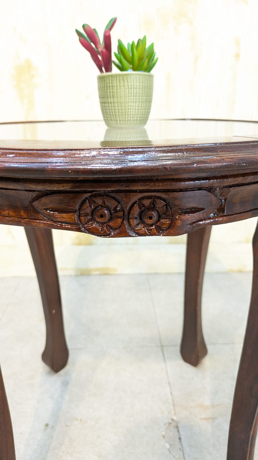 Solid Sheesham Wood Pair of Coffee Chairs Set