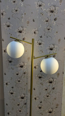 Elegant Modern Double-Globe Floor Lamp
