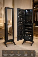 Imported Jewelry Cabinet with Full Length Mirror
