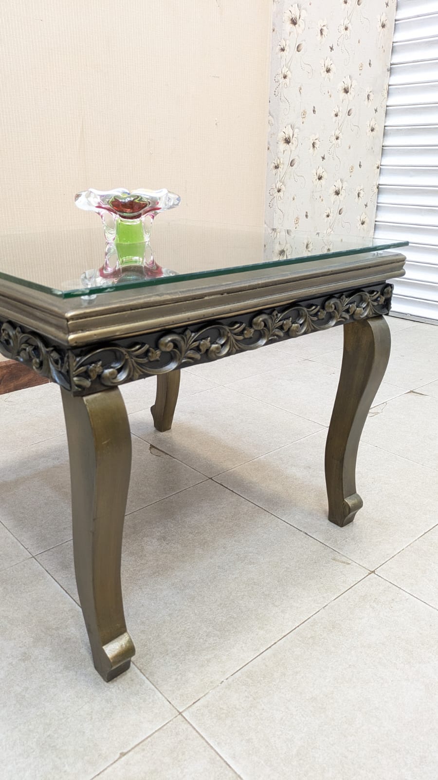 Sheesham Wood and Ply Wood Center and Side Tables Set