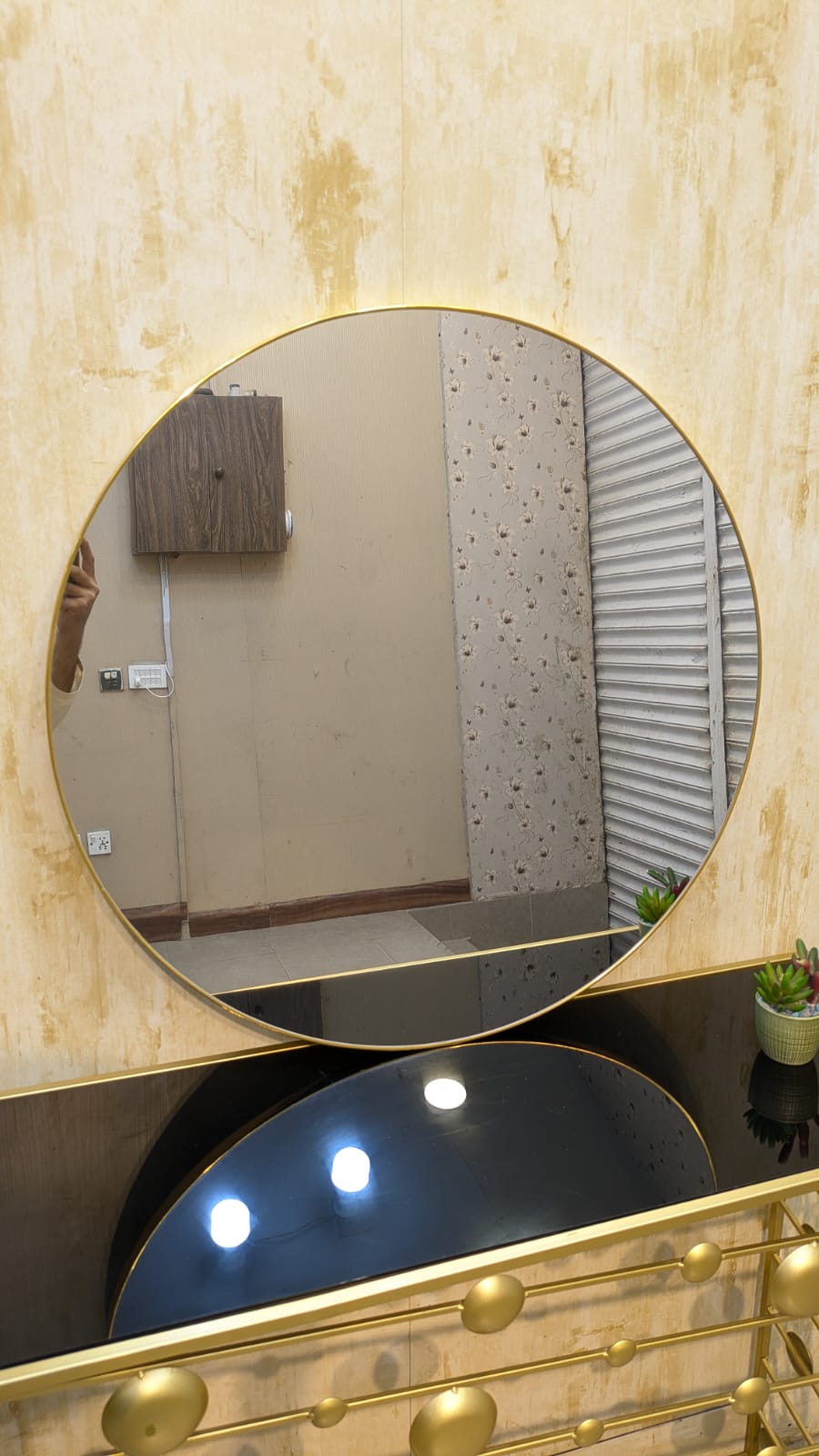 Console with Brand New Wall Mounted Mirror