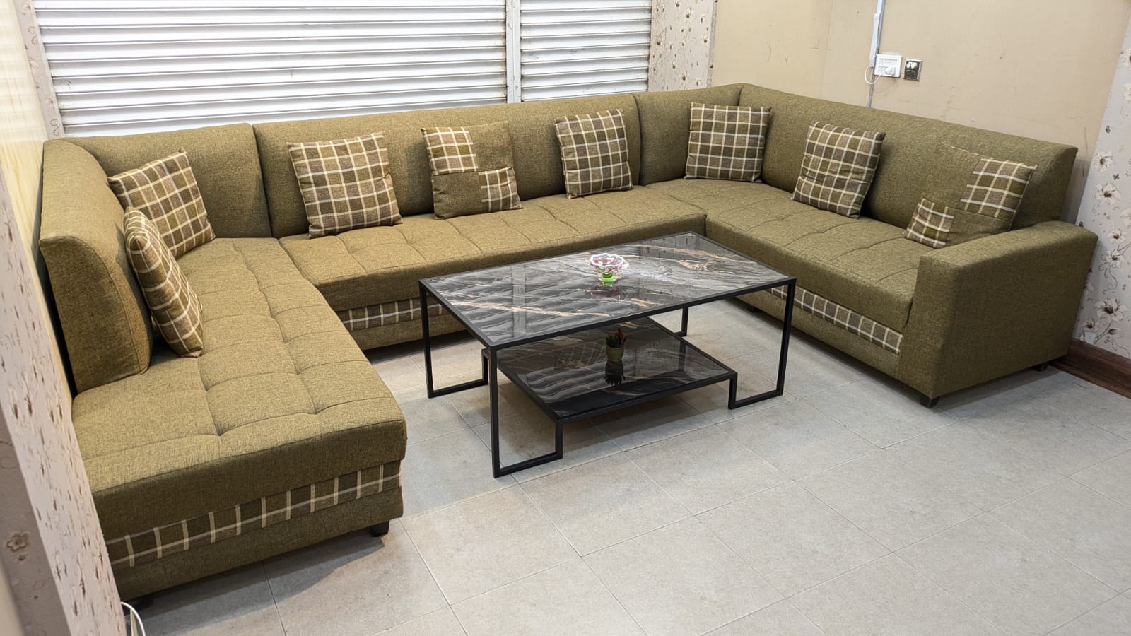 9 Seater U Shape Sofa Set