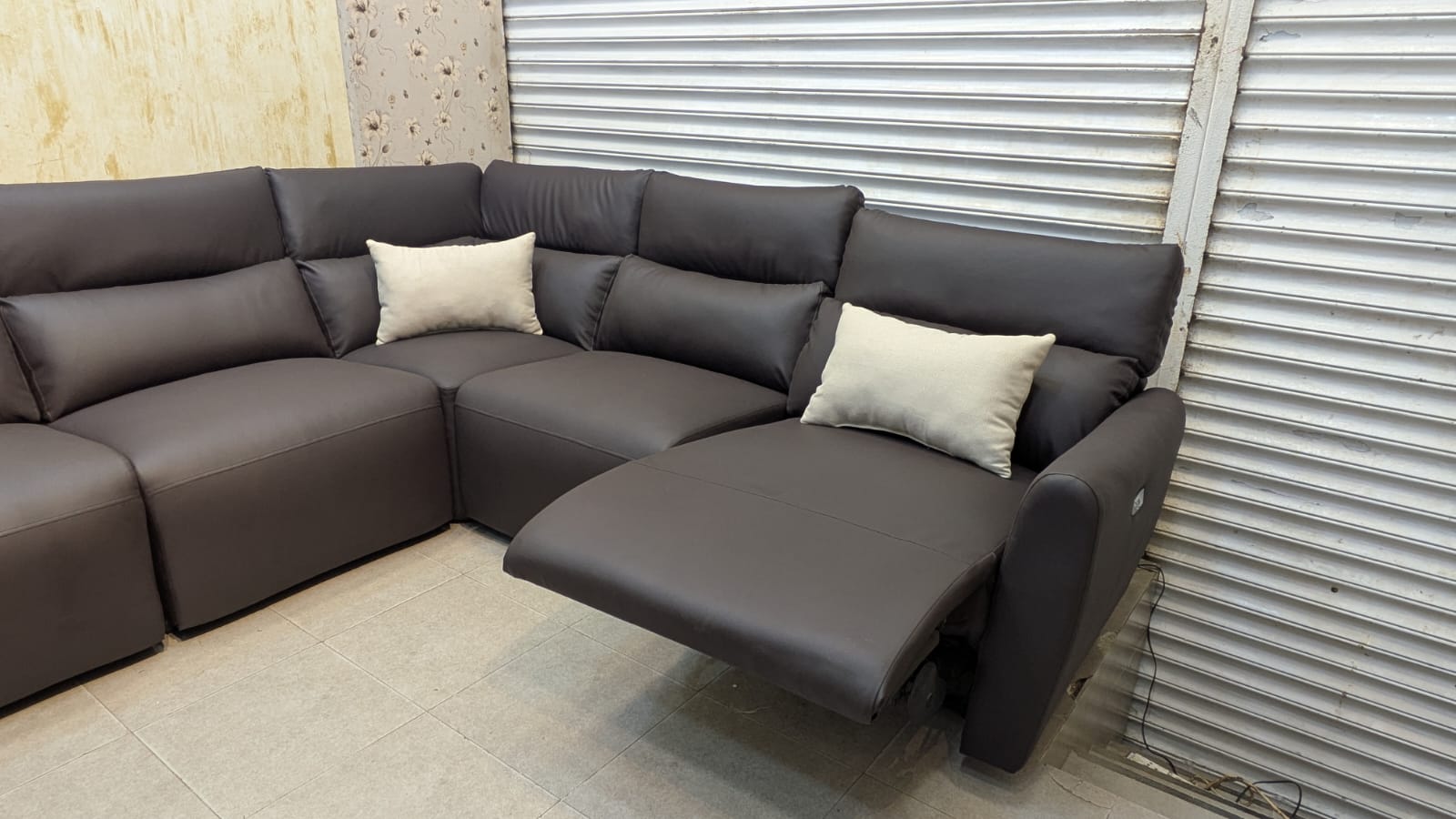 Imported 7 Seater Sectional Sofa Set with Power Reclining Seats