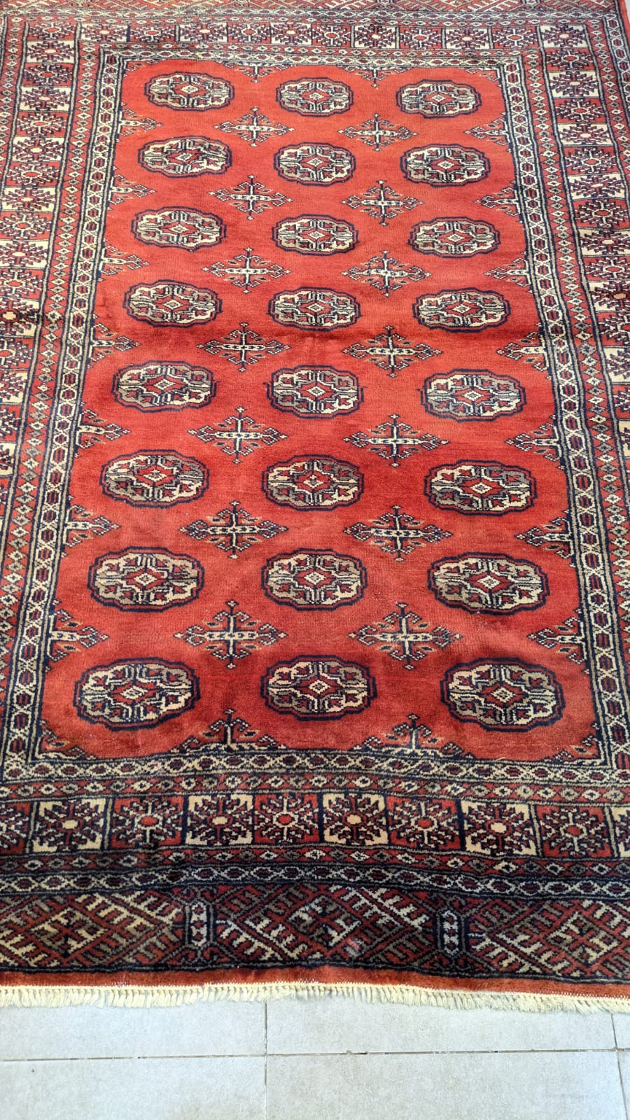 Vintage Bokhara Hand Knotted Carpet