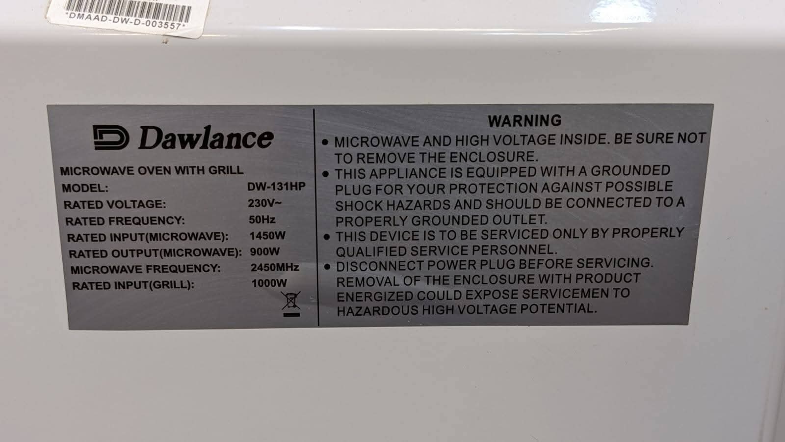 🔥Dawlance🔥 Microwave Oven