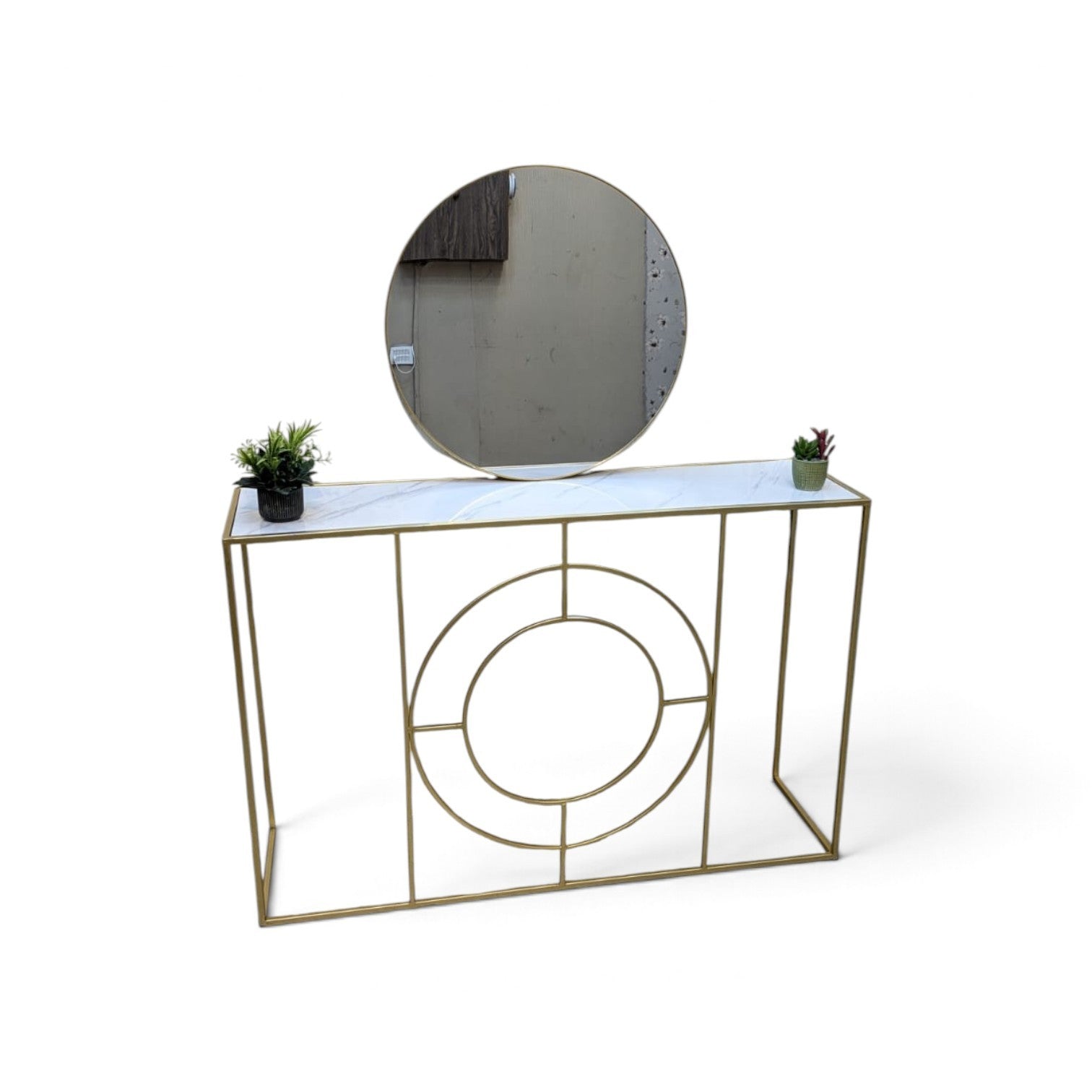 Console With Brand New Wall mounted Mirror