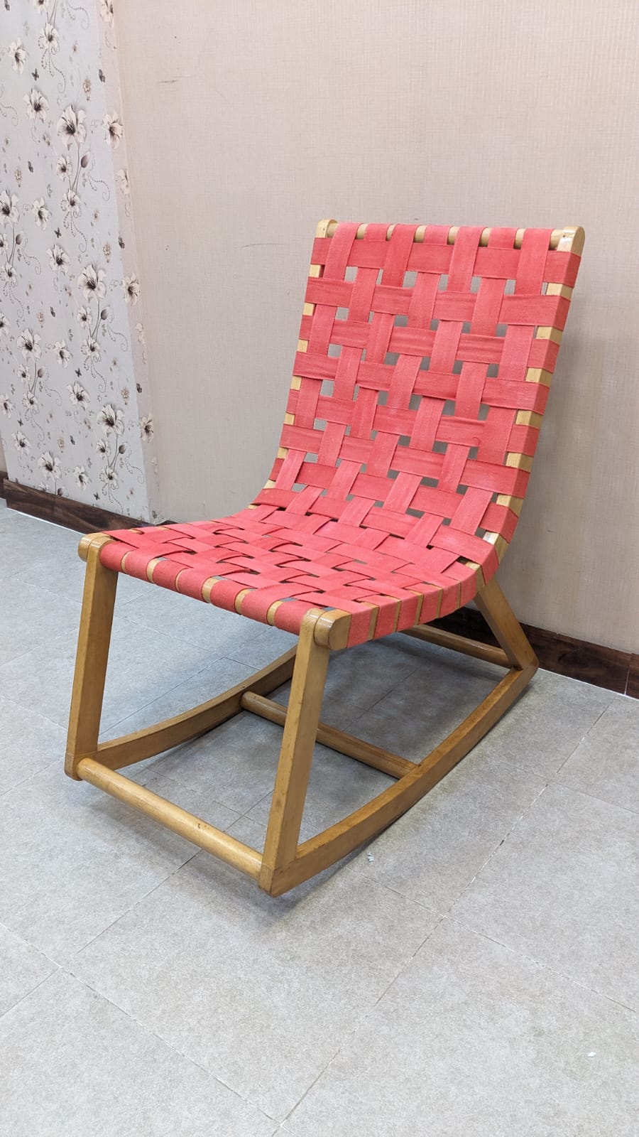 Imported Solid Beech Wood Rocking Chair