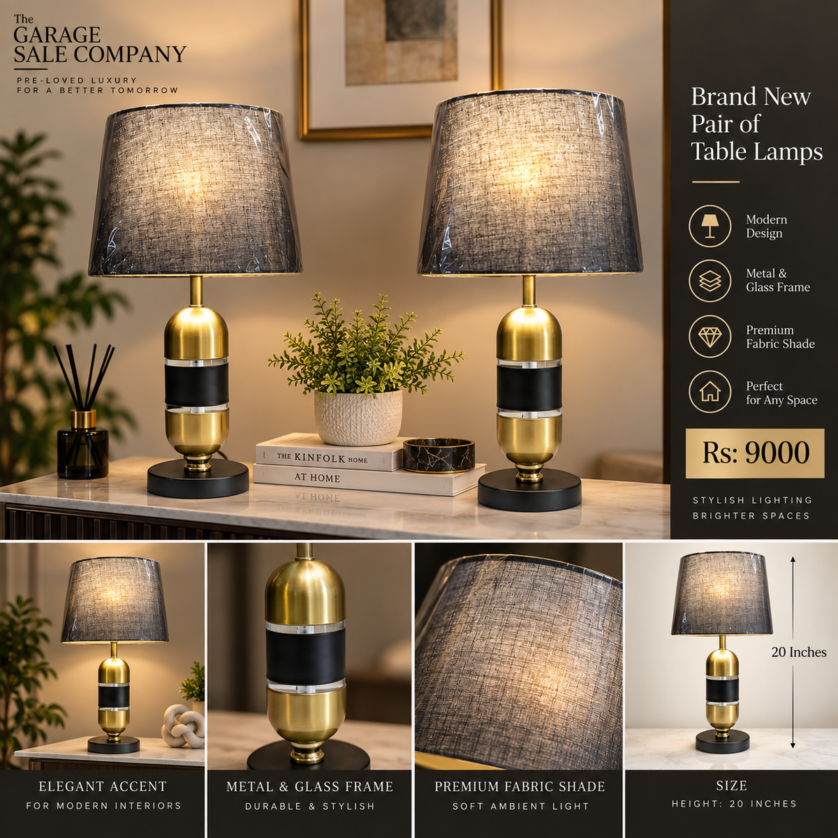 Brand New Pair Of Table Lamps