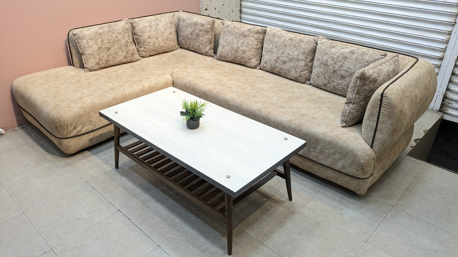 L Shape 6 Seater Sofa Set