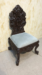 Sheesham Wood Pair Of peri Chair with Ottoman