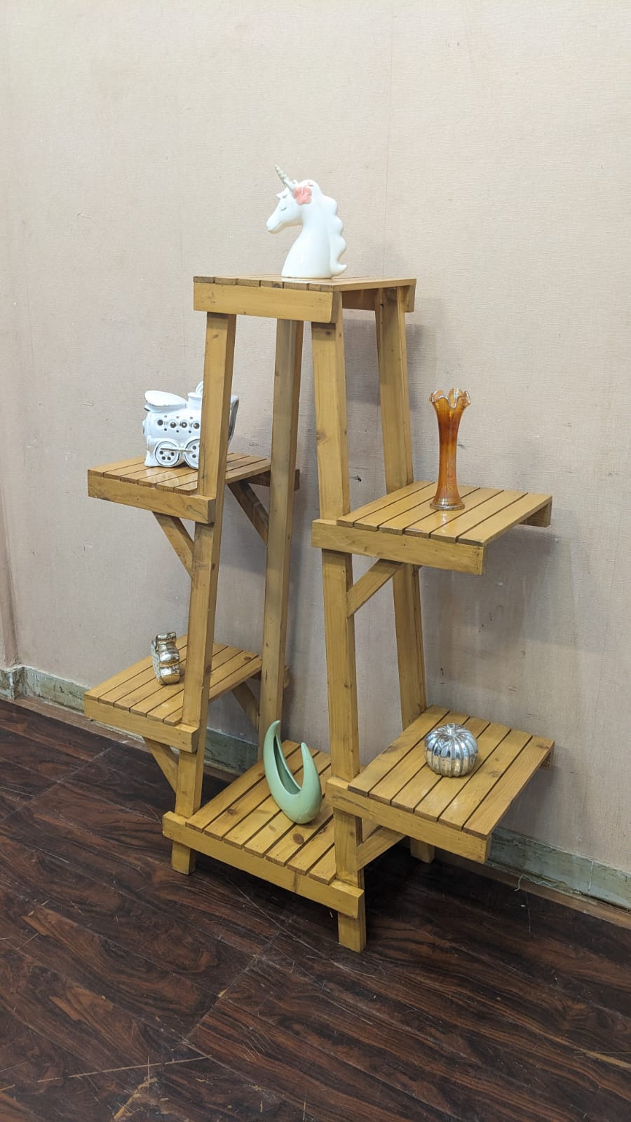 Pure Wooden Display Shelf