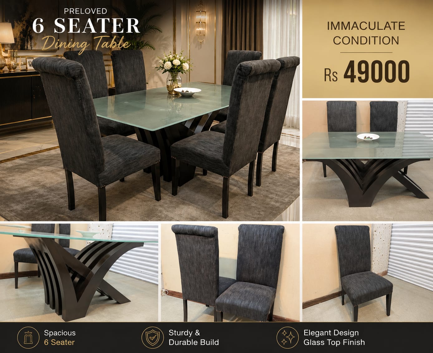 6 Seater dinning table