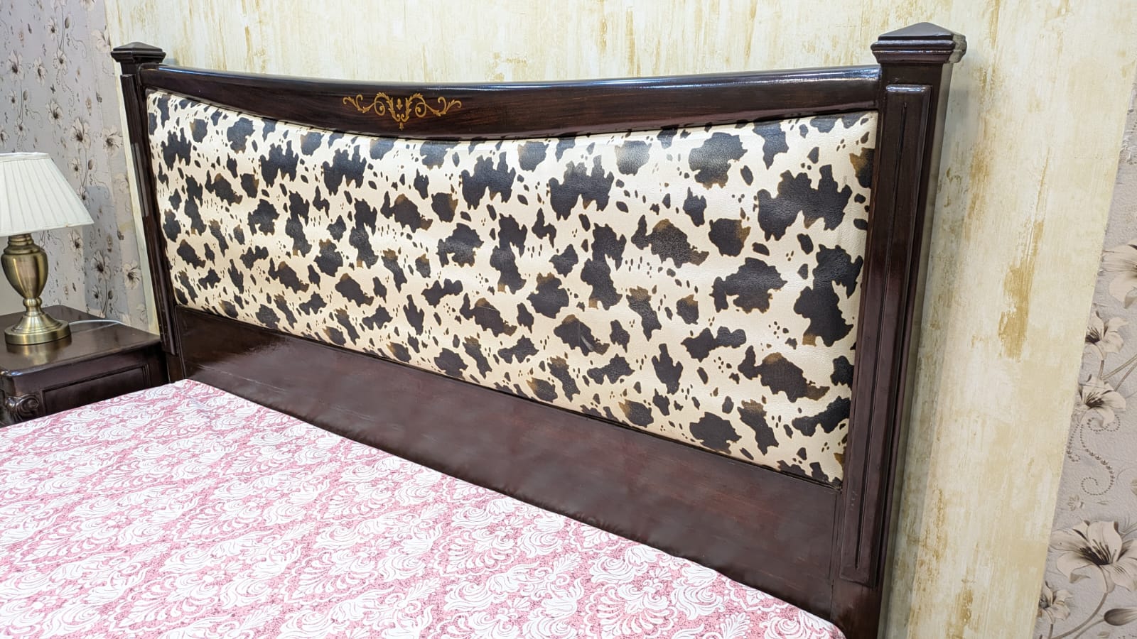 Sheesham Wood King Size Bed With 1 Side Table