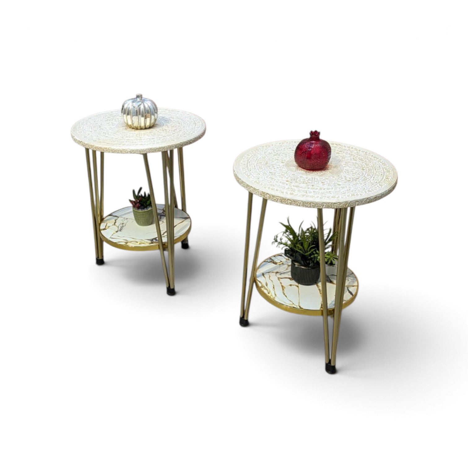 Brand New Pair Of Corner Tables
