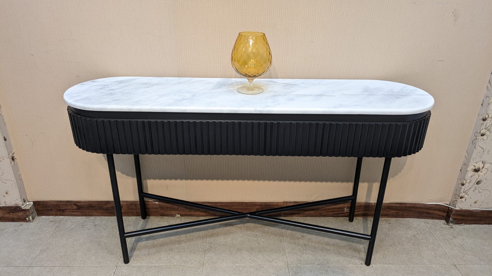 Celeste Home Fashion Astra Console with Marble Top
