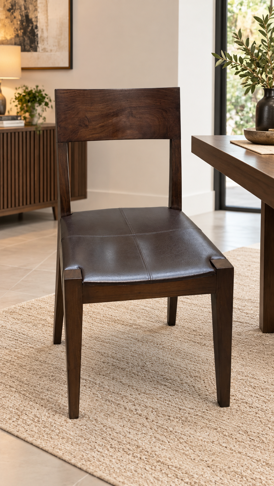Solid sheesham wood room chair