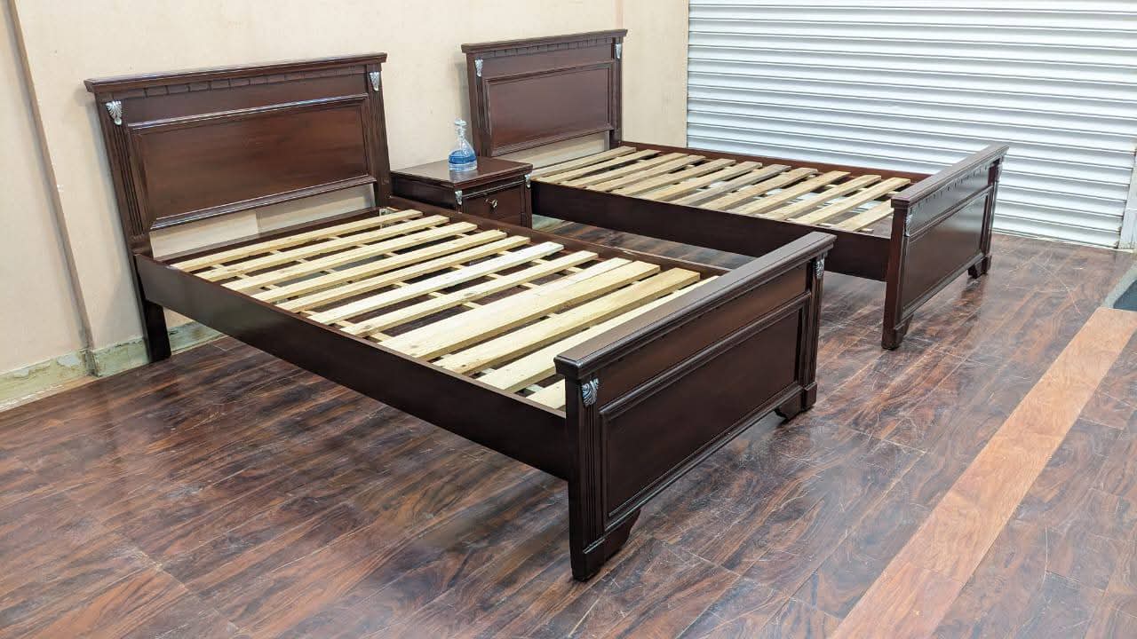 Pair Of Single Bed With Shared Side Table