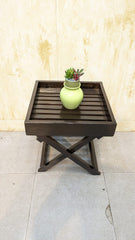 Brand New Pure Wooden Foldable Corner Table