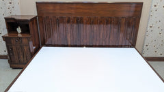 Pure Sheesham Wood King Size Bed with 1 Side Table