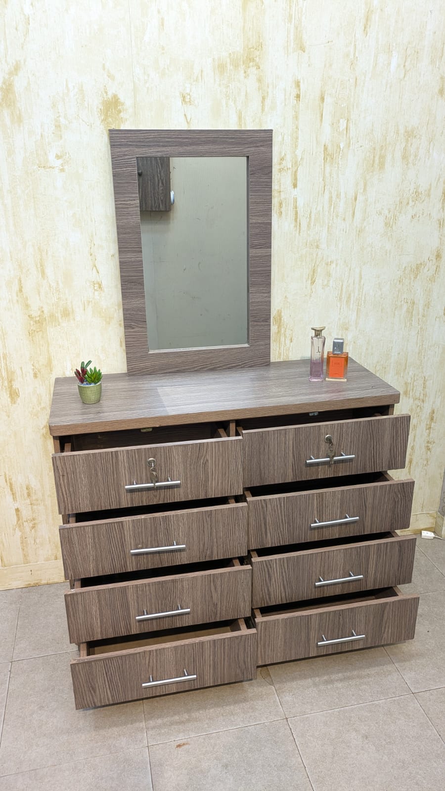 Console With Wall Mounted Mirror