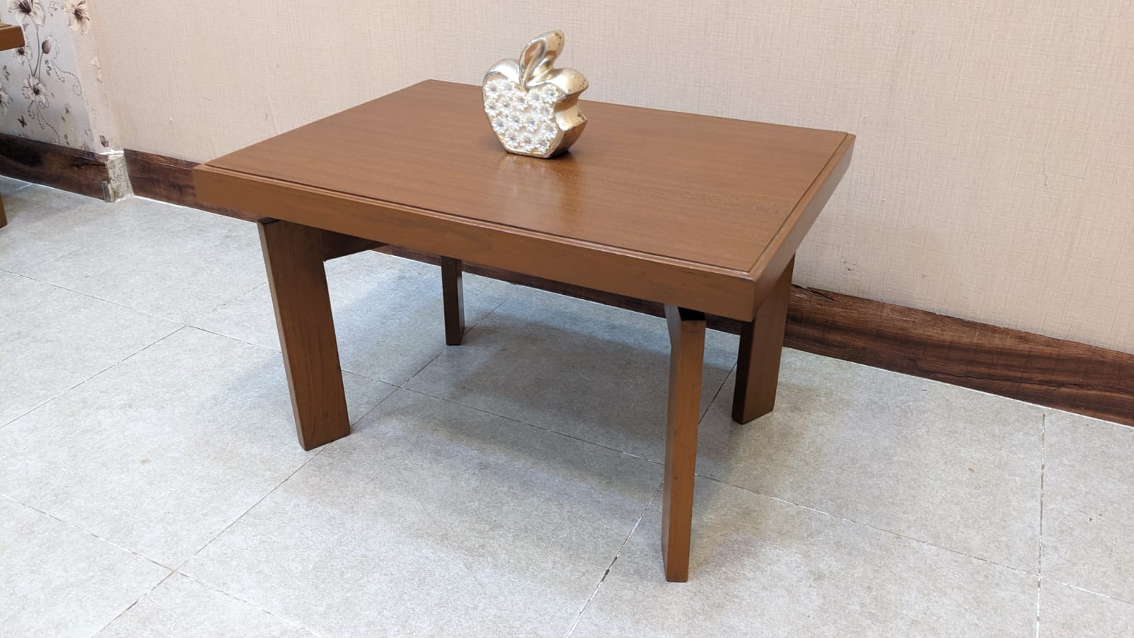 Burma Teak Wood and Teak Ply Center and Side Tables Set