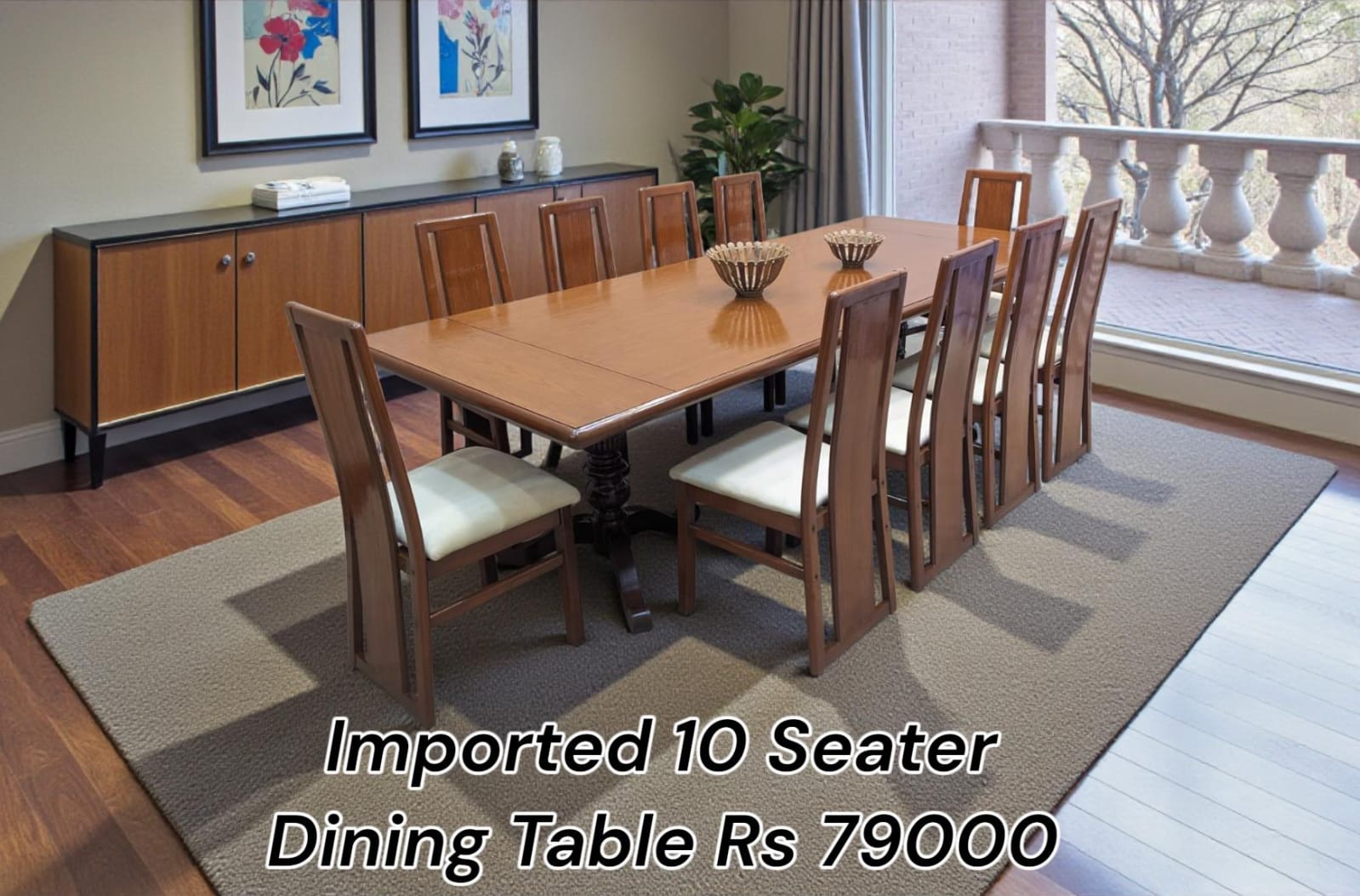 Imported 10 Seater Dining Table