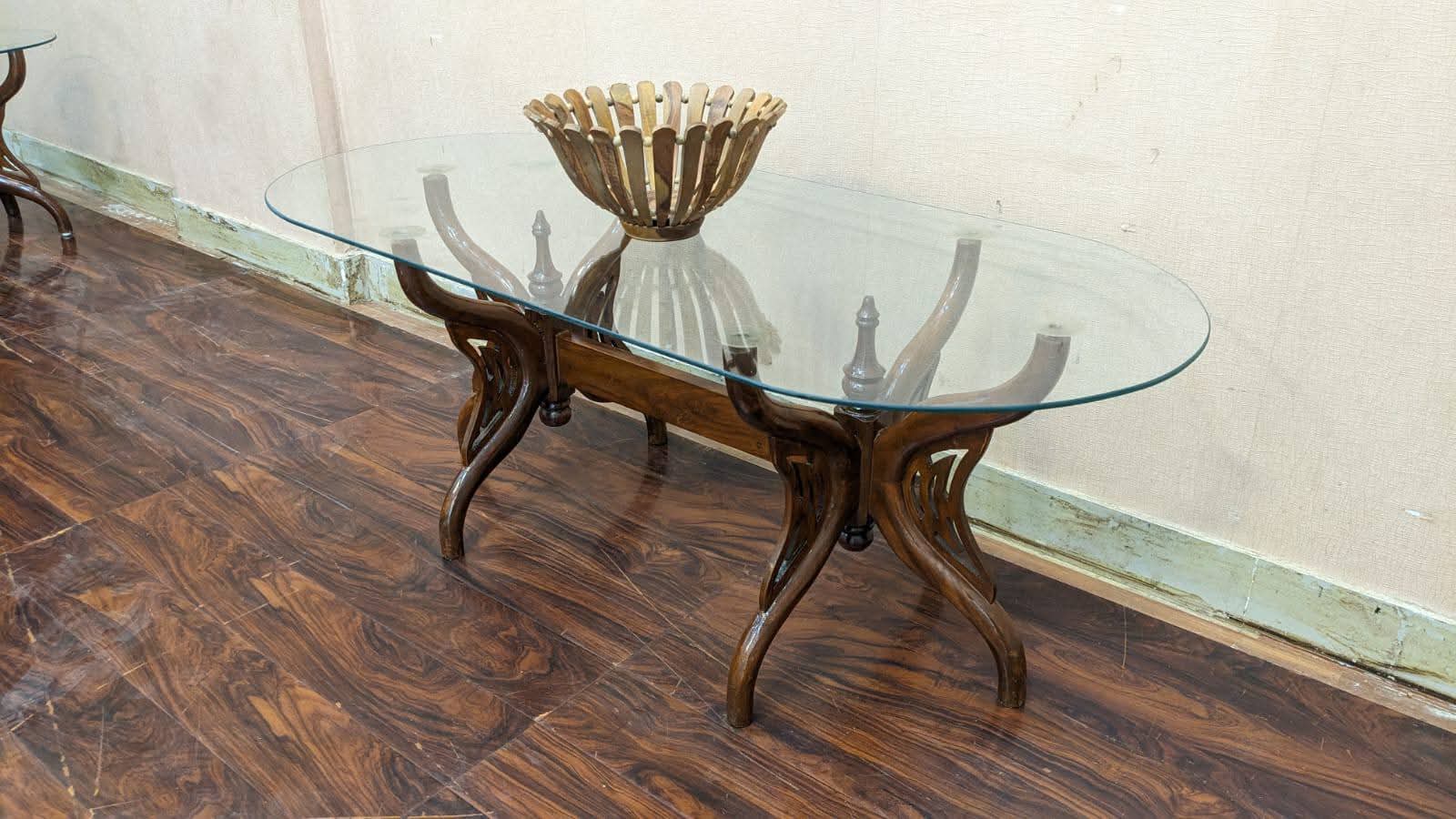 Pure Sheesham Wood Center & Side Tables Set