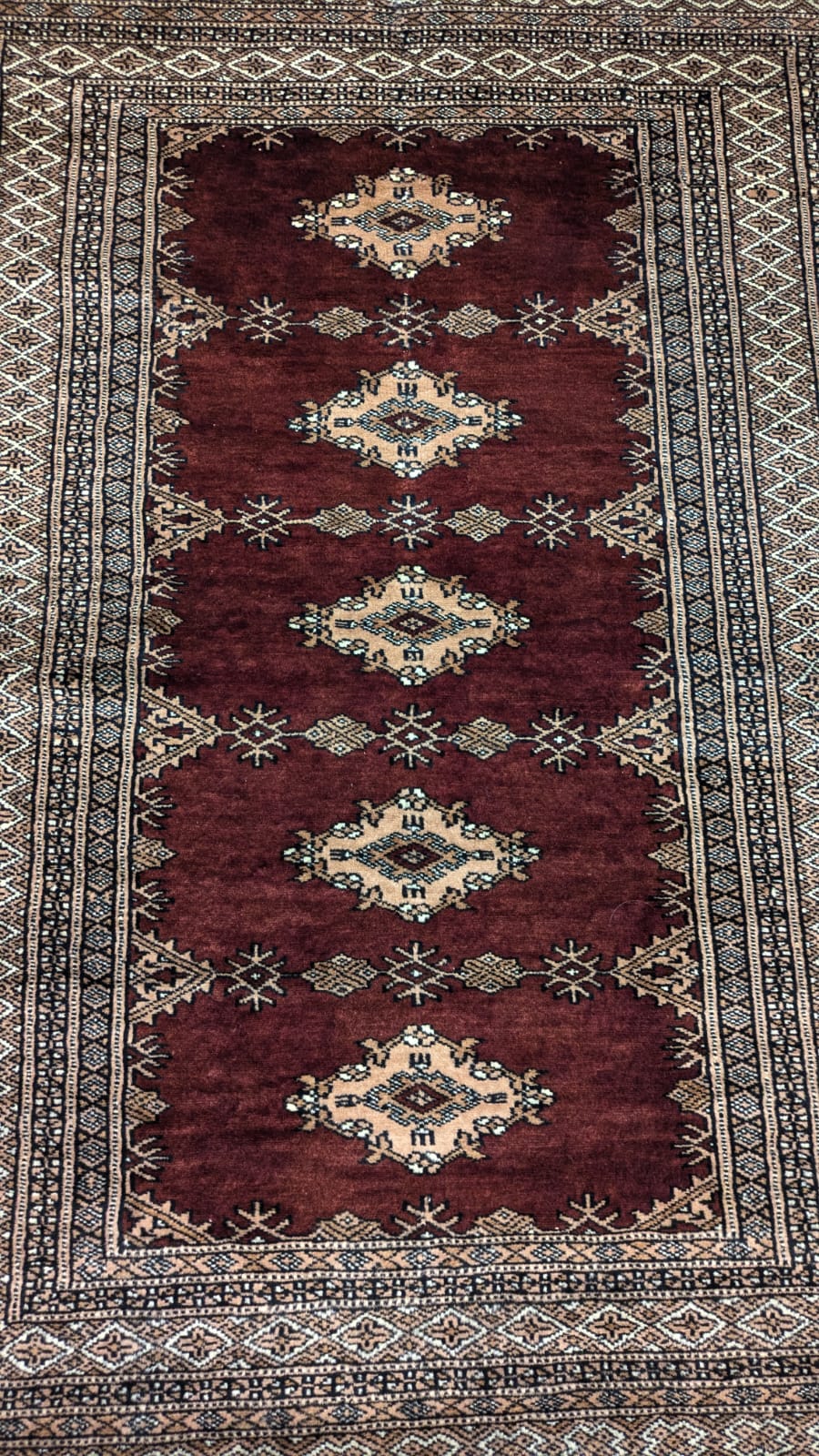 Vintage PAK Jaldar Hand Knotted Carpet