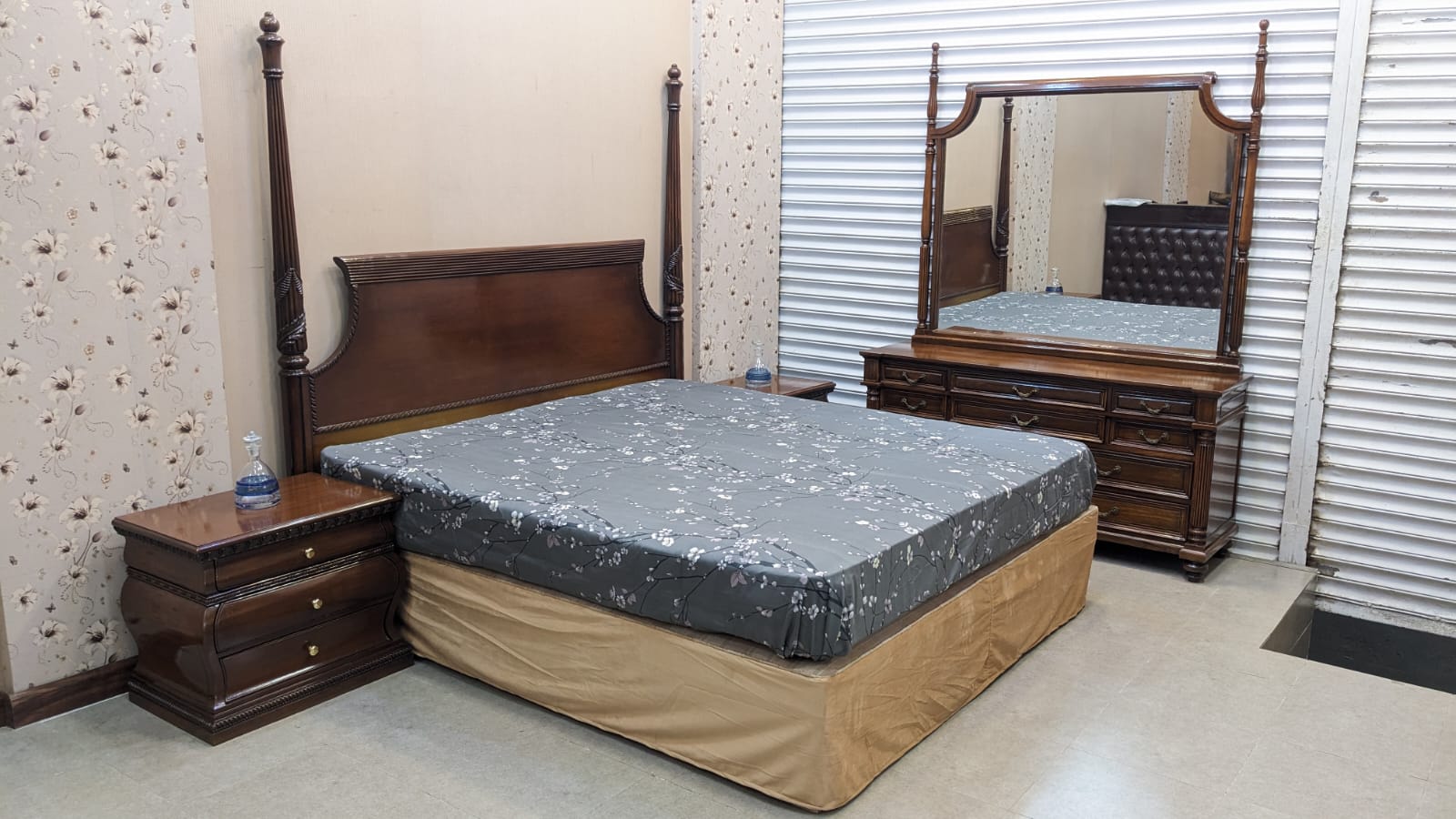 Sheesham Wood King Size Bed Set