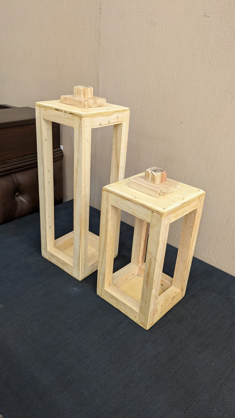 Brand New Wooden Lantern Candle Holders