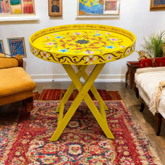 Hand Painted Foldable Corner Table