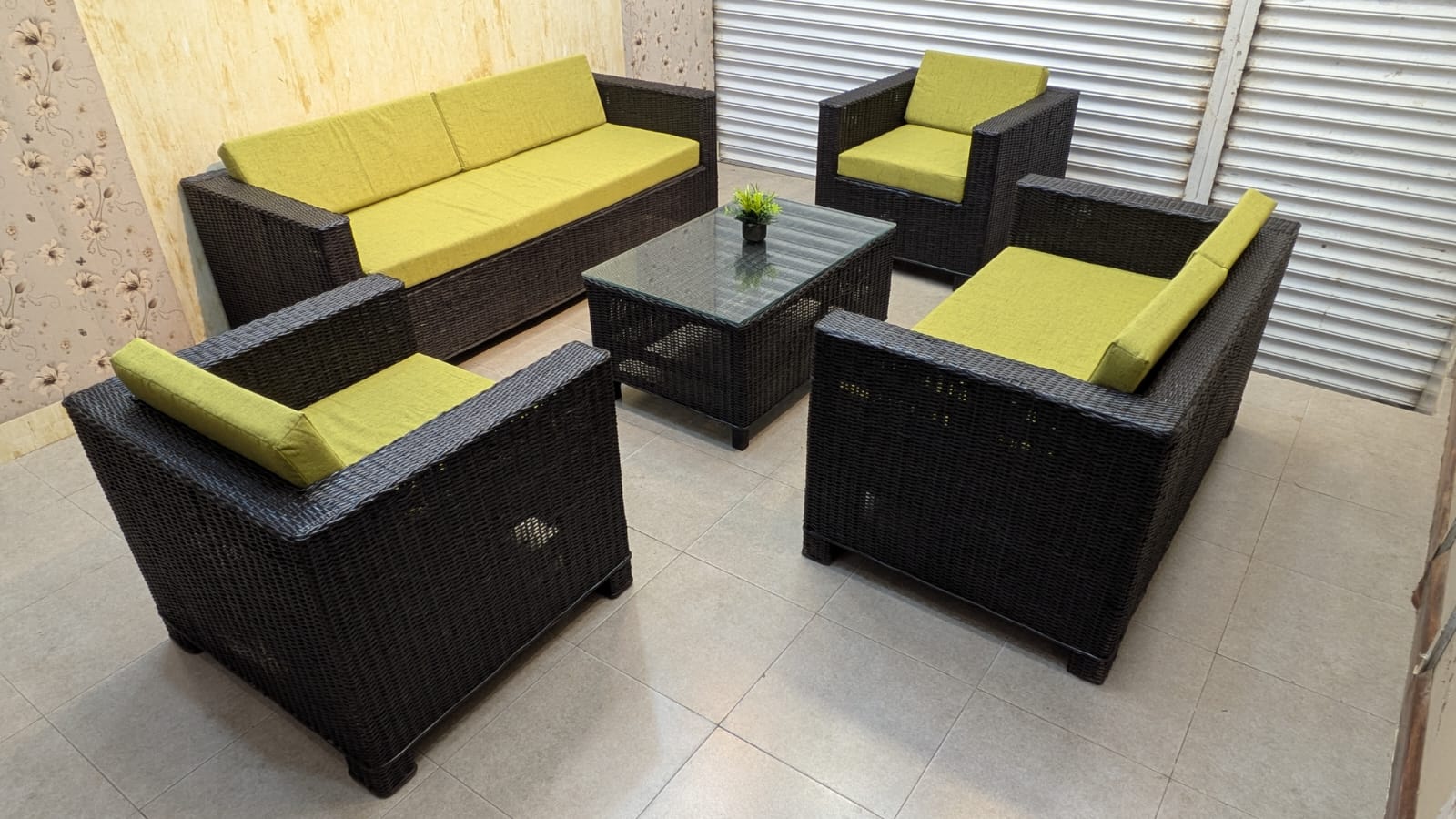 Rattan 7 Seater Sofa Set With centre table