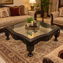 ANTIQUE SOLID SHEESHAM WOOD CENTER TABLE