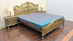 Chinioti Solid Sheesham Wood King Size Bed Set