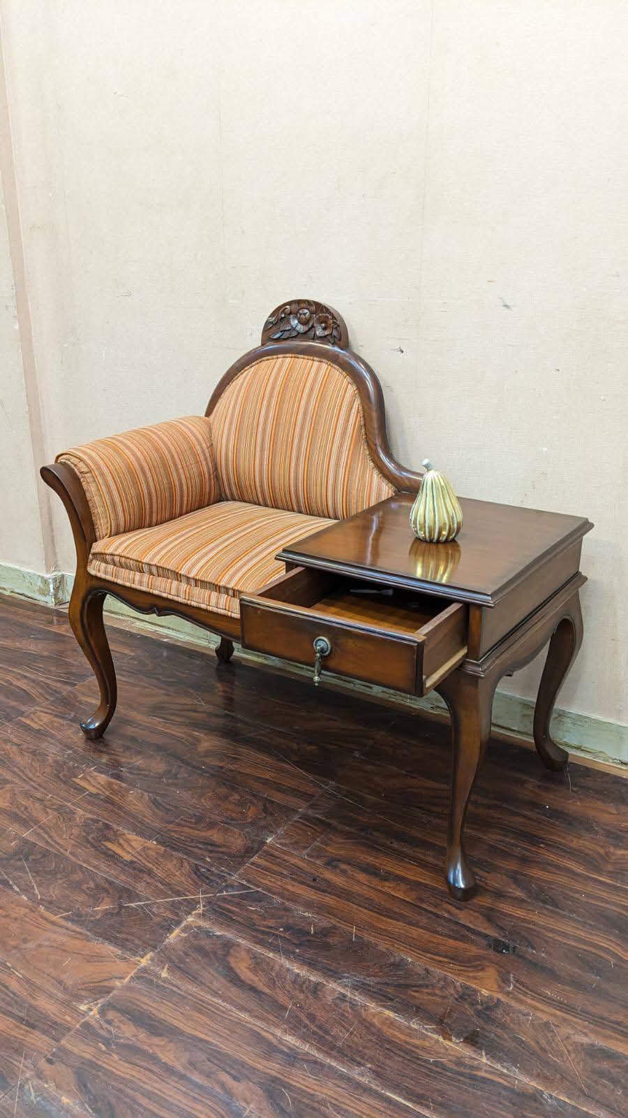 Solid Sheesham Wood Telephone Seattee