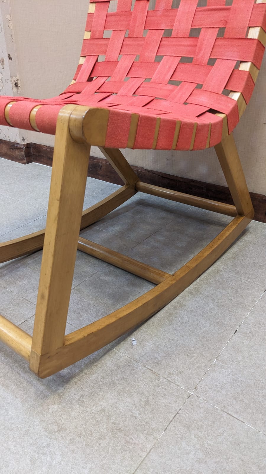 Imported Solid Beech Wood Rocking Chair