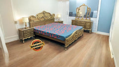 Chinioti Solid Sheesham Wood King Size Bed Set